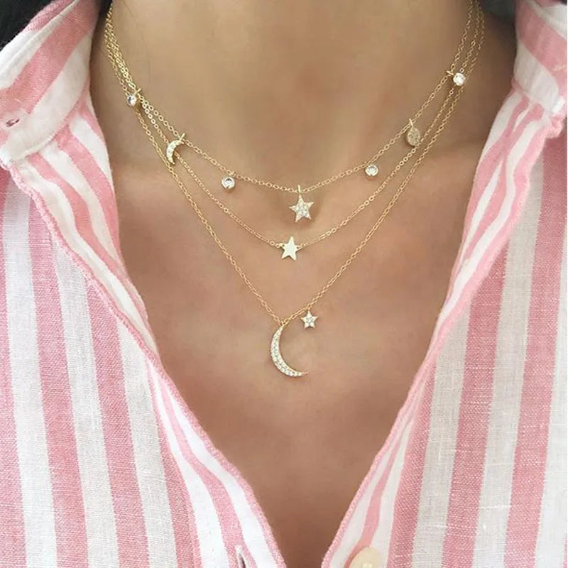 Colar Feminino Multicamadas
