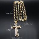 Colar Cruz Cristã Dourado