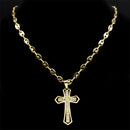 Colar Cruz Cristã Dourado