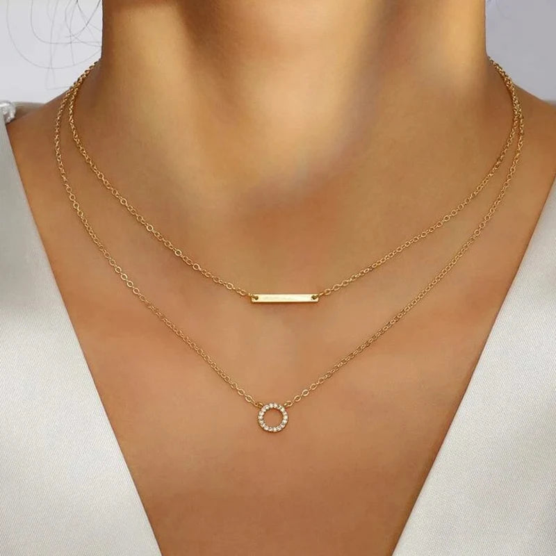 Colar Feminino Multicamadas
