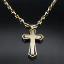 Colar Cruz Cristã Dourado